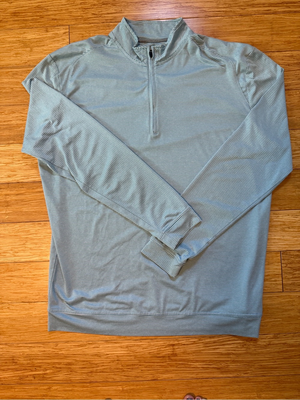 Johnnie-0 lightweight comfy  Blue Striped Quarter-Zip Pullover